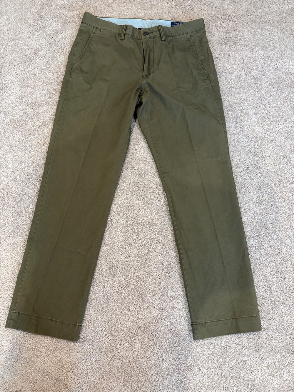 Men's POLO Olive Green Casual Chinos